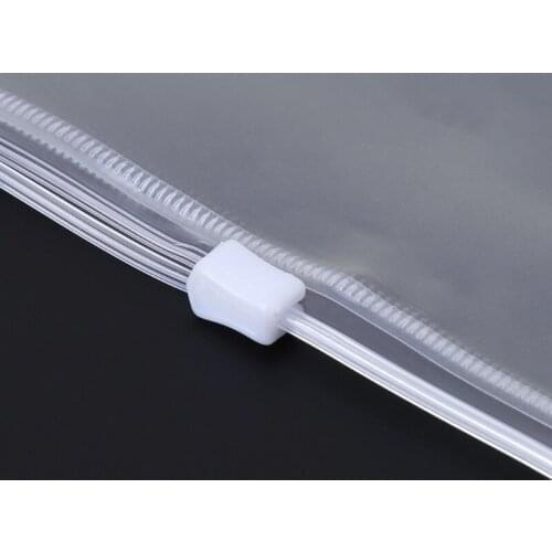 Clear PVC Storage Bag Pouch For Notebook Diary Day Planner Zipper Business Cards