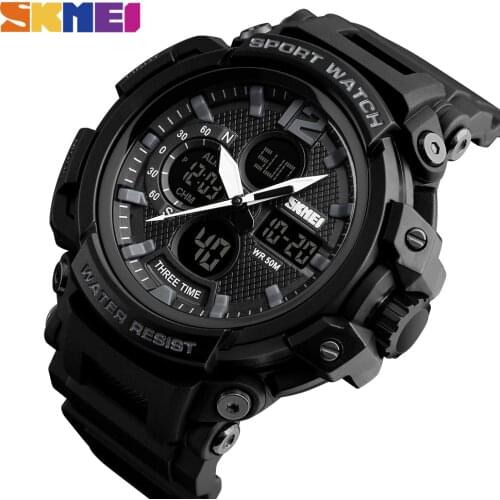 SKMEI Men Watch 50M Waterproof Digital Fashion Watches Outdoor Sport Men Wristwatches Erkek Saat Clock Relogio Masculino 1343