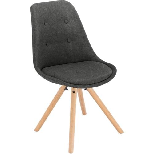 1PC Colorful Nordic Linen Breakfast Dining Chairs Kitchen Stool with Back Soft Padded Seat Solid Wood Legs Chair for Dining Room