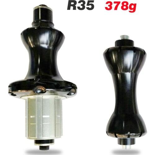 Taiwan Aluminium hub ENDURO bearing POWERWAY R35 hub for Carbon Road bike cycling superlight for J-bend/hook Black road bike