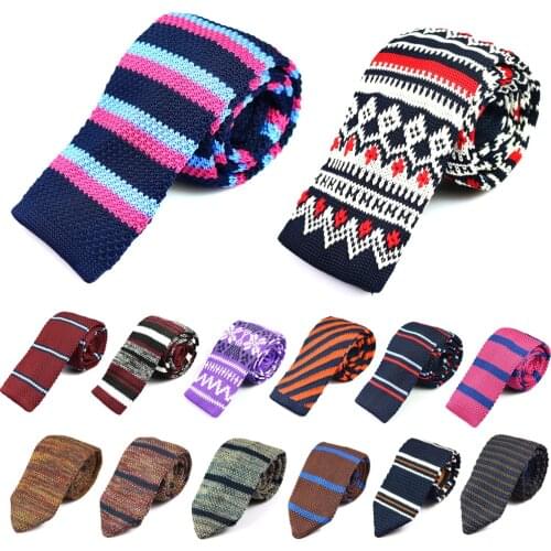 Striped Knitted Ties Knit Neck Ties For Men Women Suits Knitted Neckties Leisure Gravatas Business Casual Skinny Mens Tie