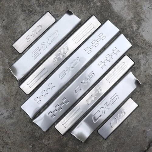 High Quality Stainless Steel scuff plate door sill Trim For Mazda CX-5 CX5 2013 2014 2015 2016 Car Styling