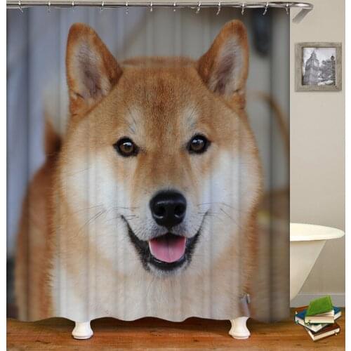OLOEY Animal Shower Curtain Forrest Wolf Pattern 3d Print Curtains for Bathroom Waterproof Fabric Bath Curtain Customized