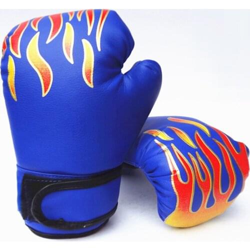 1 pair of childrens boxing gloves professional training Sanda boxing gloves flame net breathable sports Fighting boxing gloves