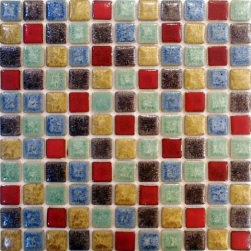 12x12" rural style colorful ceramic porcelain kitchen backsplash bathroom floor tiles fireplace mosaic swimmining pool