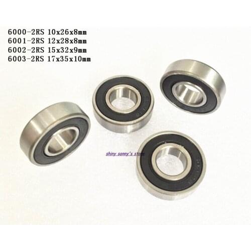 2-5pcs/Lot 6000-2RS , 6001-2RS , 6002-2RS , 6003-2RS Rubber Sealed Deep Groove Ball Bearing Miniature Bearing Brand New