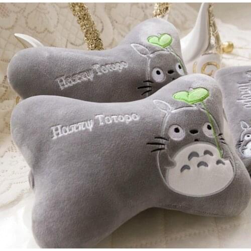 2Pcs/Set Cartton Totoro Cat Car Headrest Neck Seat Pillow Core Cushion Core stuffed pillow cushion