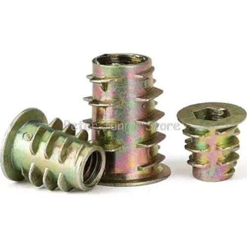 20Pcs Zinc Alloy M4/M5/M6*10 Thread For Wood Insert Spiked Nuts Furniture Link Nuts GMN