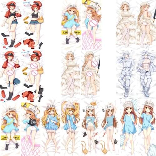 2017-Jan update Anime Hataraku Saibou Sekkekkyu & Neutrophil & Platelet & Macrophage Dakimakura pillow case hug Body pillowcase