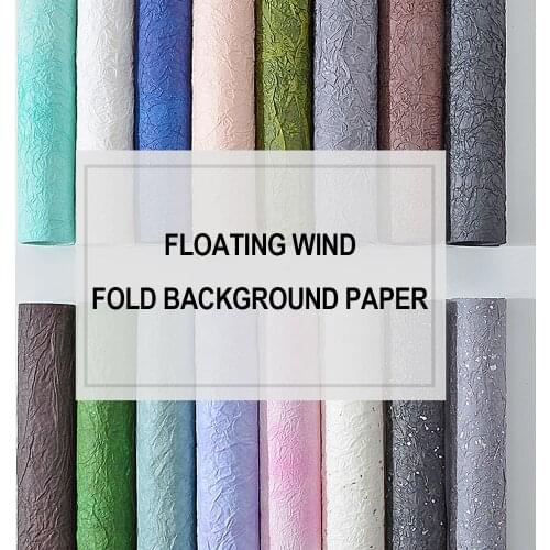 58*58cm Folded Photography Background Paper Crinkled Crepe Paper Cement Stone Texture Backdrop Prop For Food Jewelry Mini Item
