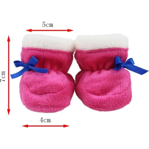 7cm Baby shoes for doll fit 45cm American doll and 43cm toy new born doll Accessories