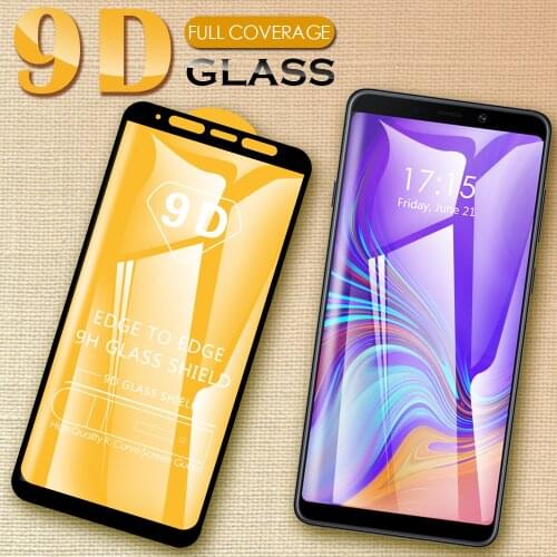 9D Protective Glass Film For Samsung Galaxy A9 Pro A8 A7 A6 J8 J6 J4 Plus 2018 Full Cover Screen Protector Tempered Glass