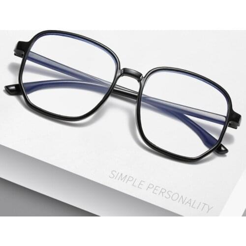 Anti blue light glasses Women Transparent Glasses Clear Frame Spectacle Myopia Glasses Men Frame Nerd Optical Frames Black
