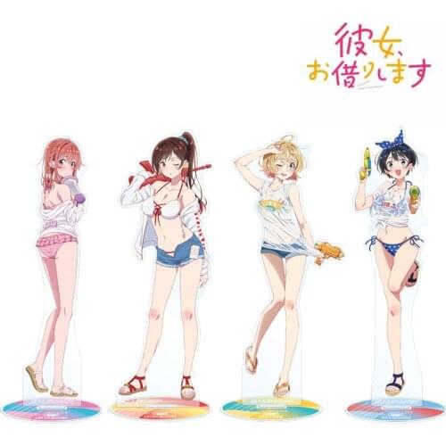 Rent A Girlfriend Kanojo Okarishimasu Acrylic Stand Model Plate Mizuhara Chizuru Nanami Mami Display Figures Stand Sign Keychain