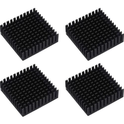 4pcs Black Radiator Aluminum Motor Heatsink Extruded Profile Heat Dissipation Electronic Heat Sink For 42 Stepper Motor 3d Print