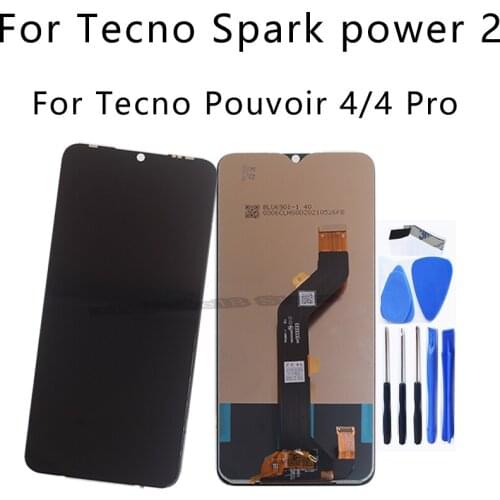 For Tecno Spark power 2 LC7 7.0 " LCD Display Touch Screen Digitizer Assembly For Tecno Pouvoir 4 Pouvoir 4 pro LC8 Repair kit
