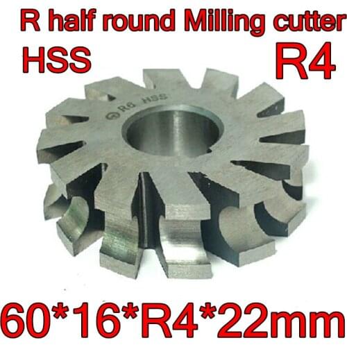 R4 60*16*R4*22mm Inner hole HSS Concave Radius Milling Cutters R half round milling cutter Free shipping