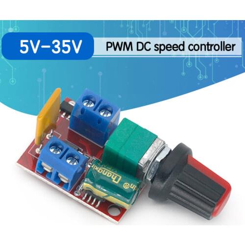 Hot Sale Mini 5A PWM Max 90W DC Motor Speed Controller Module 3V-35V Speed Control Switch LED Dimmer