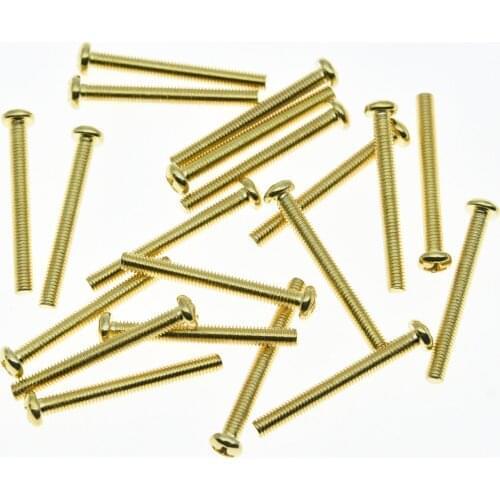 KAISH Pack of 20 Gold Meric Humbucker Pickup Height Screw Adjustment Screws