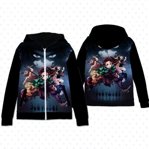Kimetsu no Yaiba Style Fashion Anime Hoodie Casual Sweatshirt Cartoon Long Sleeve Warm Women Men Unisex Gift