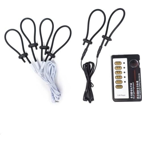 Electric Shock Penis Ring Electro Shock Cock Rings Electrical Stimulation Adult Sex Toys For Men Woman