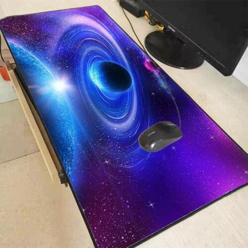 Nebula Space Blue RGB Gaming Computer Mouse Pad Large Gaming Locking Mouse Pad Large Mause Pad PC Laptop Keyboard Desk Carpet XL