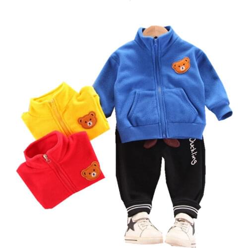 Boys Cute Clothes Sets Spring Autumn Children Casual Coat Pants 2pcs Tracksuits For Baby 4Y Toddler Sports Suits Kids Outfits