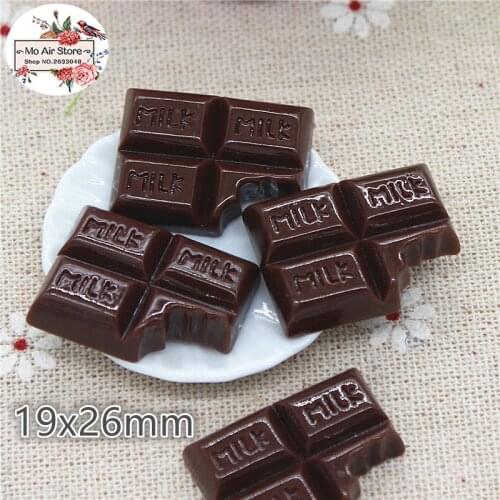 Miniature Food chocolate sweet candy 10PCS 19x26mm Resin Flatback Cabochon Art Supply Decoration Charm Craft