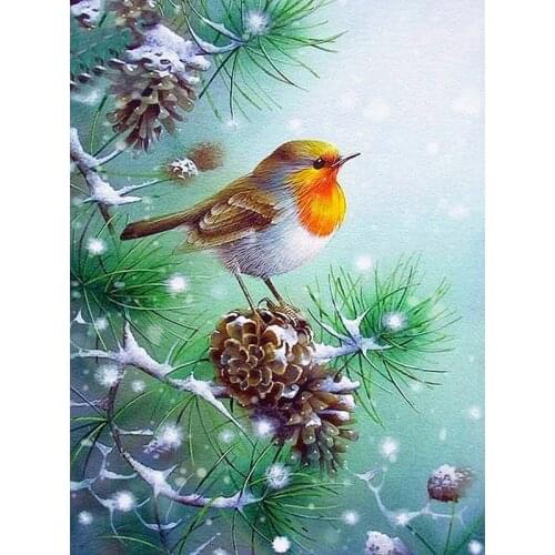 Full Square / Round Drill Diamond Embroidery Golden Bird 5D Cross Stitch Diamond Painting DIY Decor Paintings