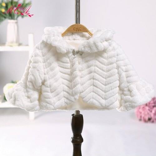 Childrens wool shawl autumn and winter girls go out thickening princess little girl coat flower girl long sleeve warm imitation