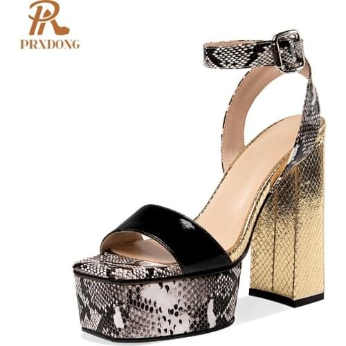 Brand Women Sandals Hot Sale Summer High Quality Thick Heels Platform Black White Dress Party Wedding Shoes Woman Pumps Size 39