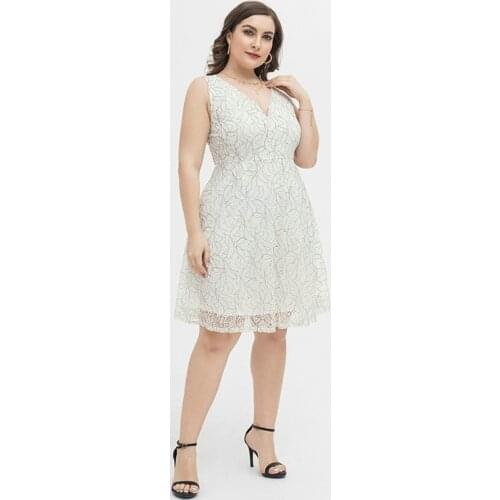Xl-4xl Summer WomenS Dress 2021 Dress Long Vintage Maxi Party Beach Women Dresses Light Prom Large Plus Size Curv Lace White