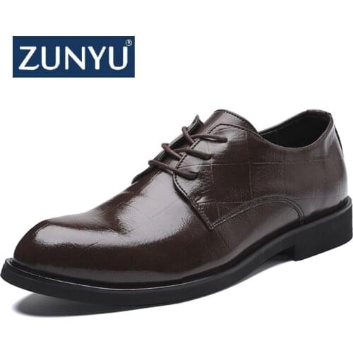 Мужские лакированные туфли ZUNYU China At AliExpress