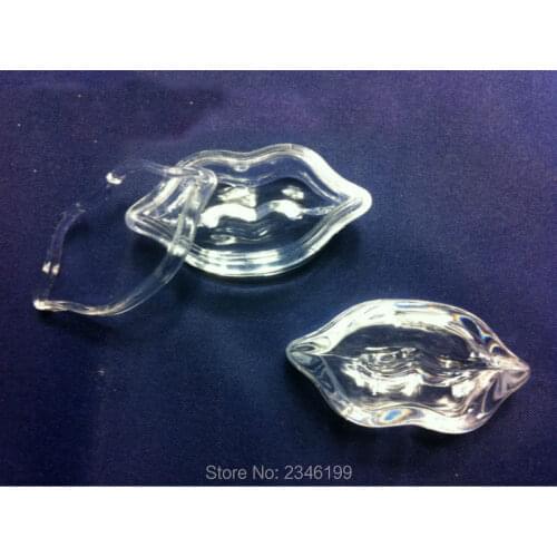 5G 100pcs/lot Small Mouth Shape Cosmetic Powder Container, Clear Empty Eyeshadow Powder Case, Plastic DIY Lip Balm Container