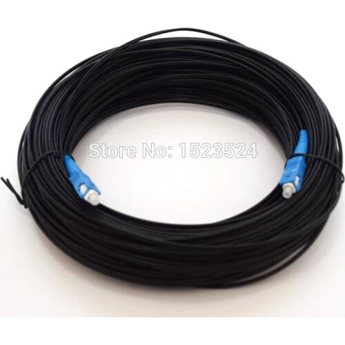 50M FTTH Fiber Optic Drop Cable Patch Cord SC to SC Simplex Singlemode SC-SC 50 Meters SM Fiber Optic Jumper