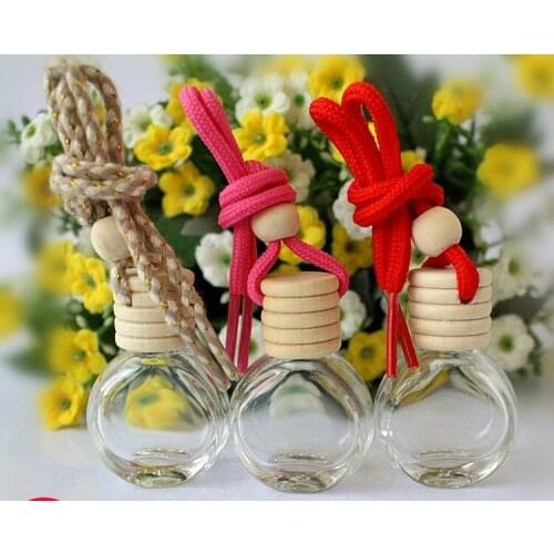 6ML Simple Round Car Hanging Perfume Accessories Empty Perfume Bottle 10PCS/LOT