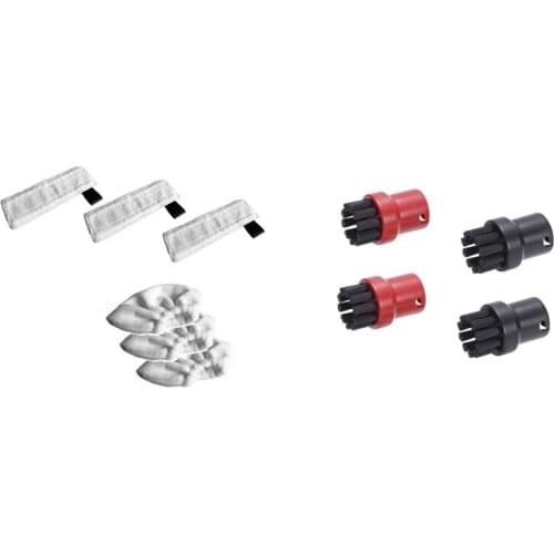 6 Pcs Replacement Steam Mop Cloth Cover Cleaning Pads & 4 Pcs Steam Cleaning Brush