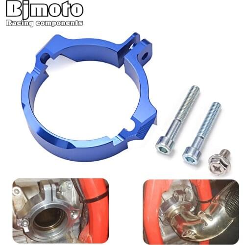Motorcycle CNC Aluminum Exhaust Muffler Pipe Clamp Adaptation Flange For SX250 EXC250 EXC300 2017-2018 For Husqvarna TE310I