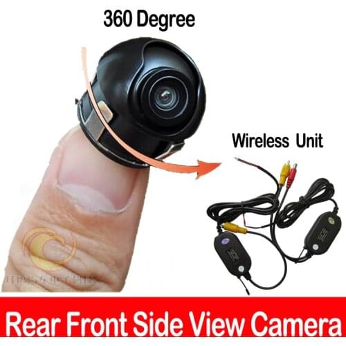 Wireless SONY CCD Chip Car SUV MPV rear reverse front side view camera 360 degree Rotation Panoramic Universal All Fit Mount