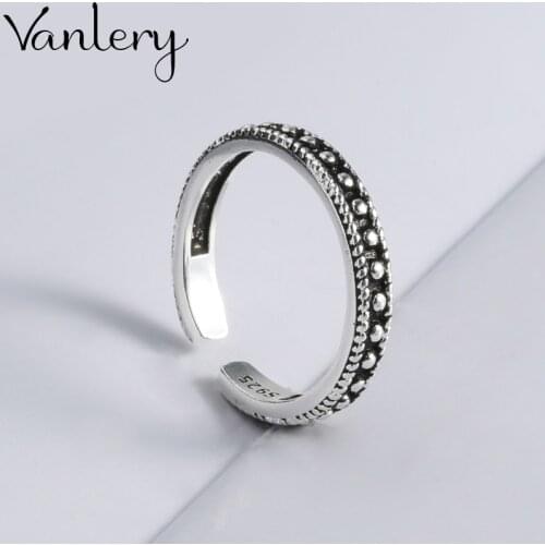 Bohemian Charm Boho Round Beads Rings For Women Lover Wedding Bridal Valentines Gifts Men Open Retro Antique Rings