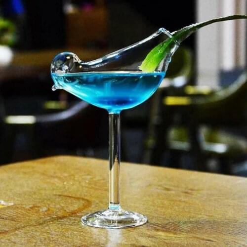 150 ml Creative Bird-shaped Cocktail Glasses Transparent Lead-free High Shed Glass Wine Glass Goblet Whiskey Beer Drinking Cup