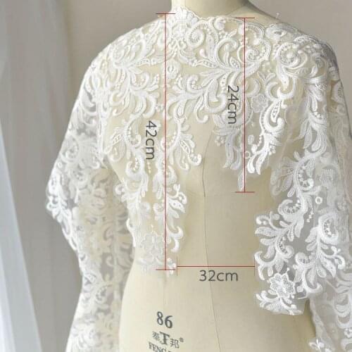 Large lace trim scallop wide lace boarder Ivory Bridal Dresses Lace Boarder Trim DIY Veil Trim 10 Yards