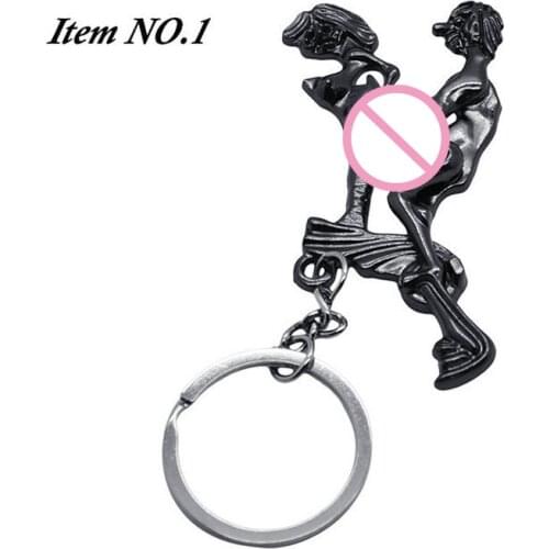 Sex Position Keychain Movable Key Ring Couple Lovers Gifts Men Car Accessories Key Chains Metal Pendant Keyrings