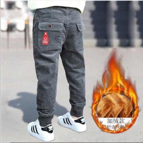 Baby boys Pants 3-13 years old Corduroy pants online celebrity leisure cargo velvet autumn and winter pants Korean boys clothes