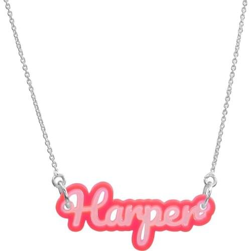 DUOYING Custom Name Necklace Hiphop Customizable Name Customize Necklace Cute Customize Letters Necklace Jewelry Gift For GirlS