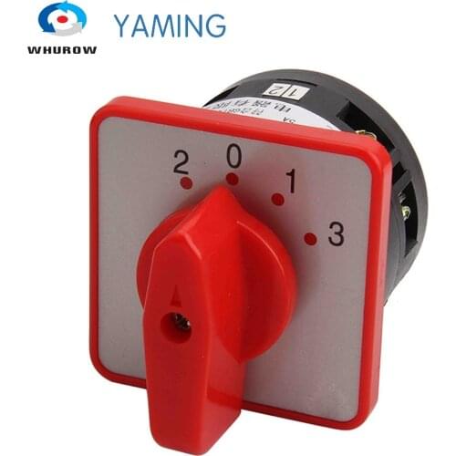Yaming electric LW6-1/C303 Panel Mount 5A 1 pole 4 position control motor circuit Universal changeover rotary cam switch