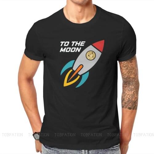 DOGECOIN Classic Bitcoin Cryptocurrency Art T Shirt Classic Gothic Plus size Crewneck TShirt Top sell Harajuku Mens Clothes