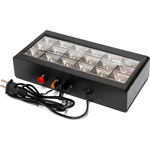 60W Cool 18pcs RGB LED Strobe Light DJ Disco ball Stage Effect Colorful Stroboscope Holiday Wedding Culb Party Flash lighting