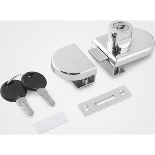 Cam Glass Door Lock Punch-free Cabinet Mailbox Padlock Cupboard Box Lock With 2 Keys For Furniture Hardware