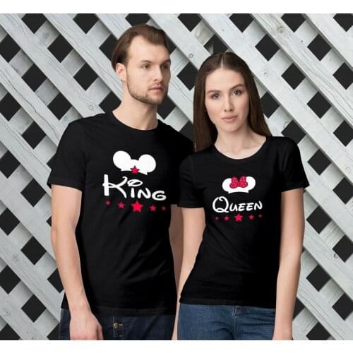 King and Queen -Valentines Day Matching T-Shirts for Couples